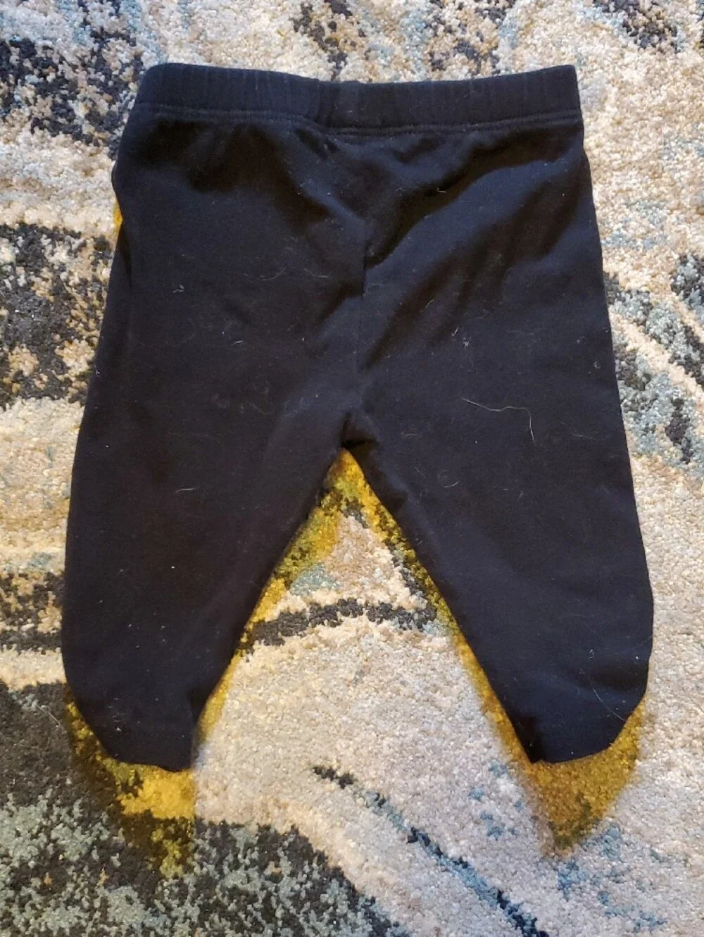 Girls Navy, Black and White Cotton Blend Leggings - 5-Pack